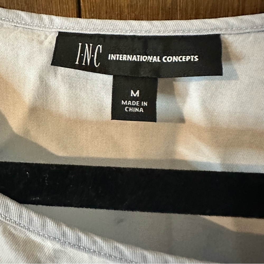 INC International Concepts Meadow 2 Indigo White Tie Dye Wash Midi Dress Sz M - Picture 9 of 11